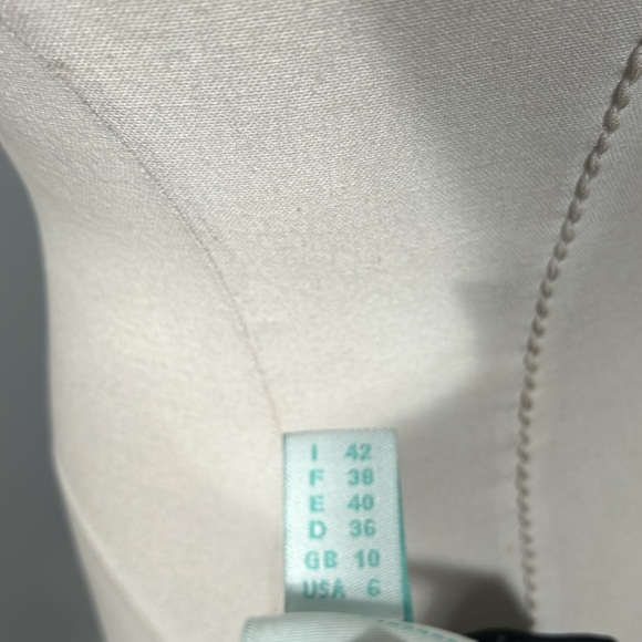 Italian Le Gatte Sheer V- neck Stretchy Mini Mesh Dress  size US 6 - Picture 12 of 13